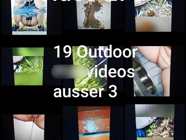 19  Outdoor Pissvideos (ausser 3)