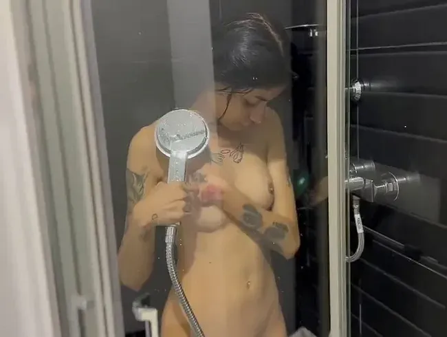 Enjoying shower alone?