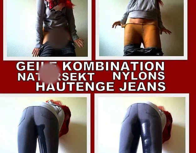 Geile Kombination hautenger Hosen-Nylon Piss