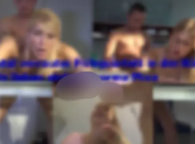 Total versautes Fickquartett in der Küche!Wir lieben einfach warme Pisse