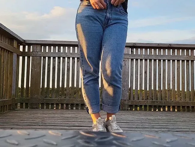 Unterwegs Druck auf der Blase gehabt