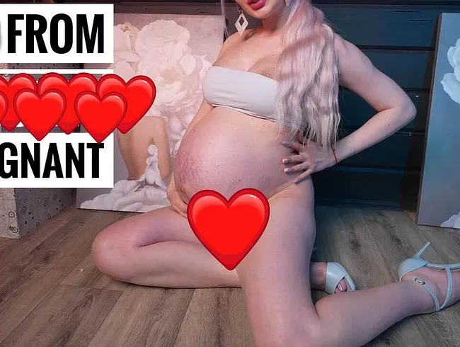 Pinkeln, letzten Monat schwanger und High Heels