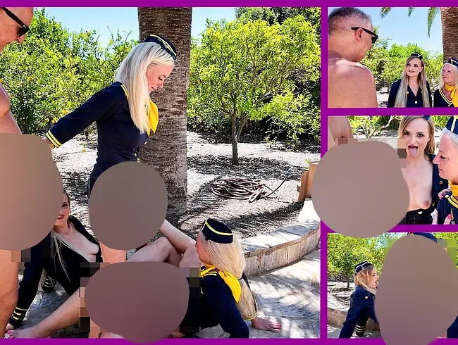 LEBENDE BORDTOILETTEN?! STEWARDESS MMFFF GRUPPENPISSEN MIT DIRTY TINA UND ROSELLA EXTREM!