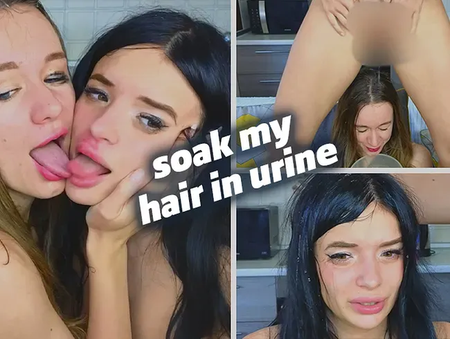 Mit Urin durchnässtes Haar