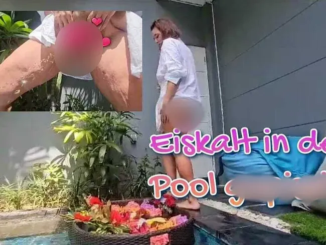 Eiskalt in den Pool gepisst