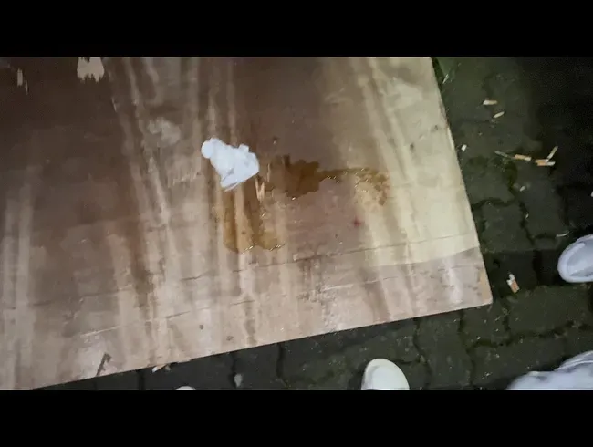 Hätte hätte Fahrradkette, Holzpalette, Damentoilette - publicpiss