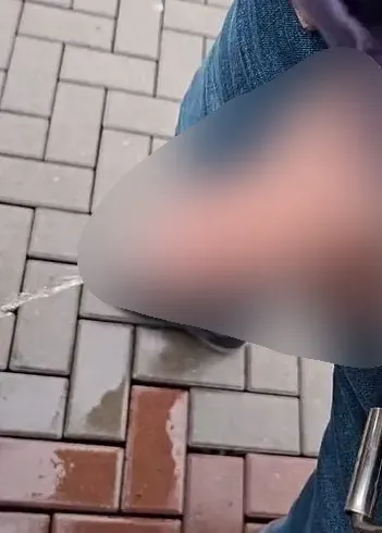 Autobahnparkplatzpinkeln mit Druck