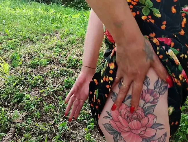 Pee in Wald und Masturbation