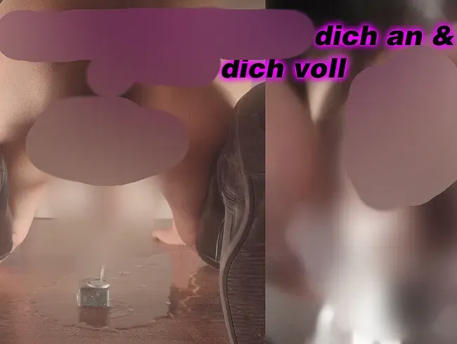 Sissyschlampe pisst dich an & wichst dich voll in Reitstiefel und Lederjacke mit Analplug