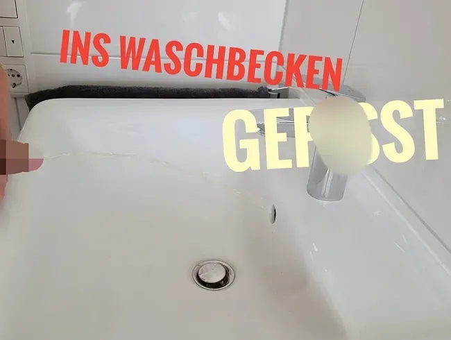 Voll ins Waschbecken gepisst