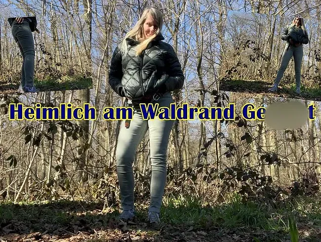 Heimlich am Waldrand Gepisst