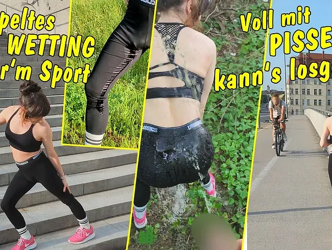 Doppeltes Wetting beim Sport! Voll mit Pisse kann’s dann endlich losgehn!