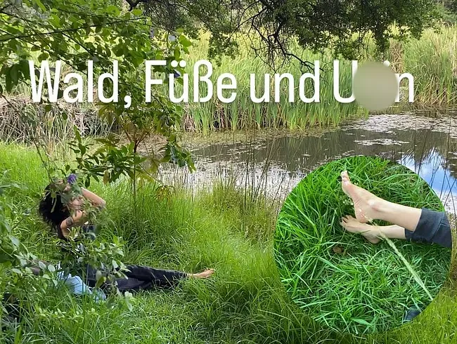 Möchtest du mir auf die Füße pinkeln? süßer und kühler Abend im Wald