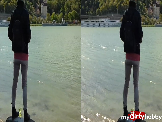 Meine Frau am Donauinsel in 3D