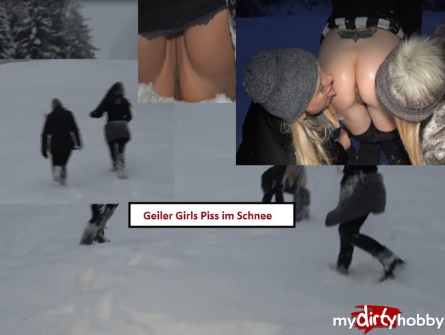 Geiler Girl Piss im Schnee