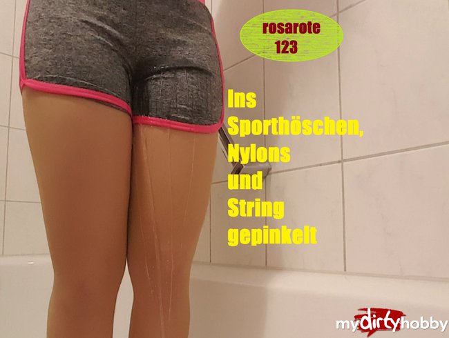 Sporthöschen, Nylon, String Piss