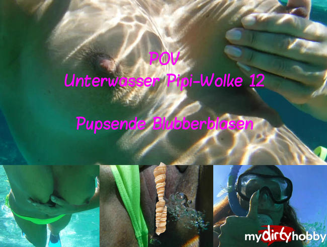 POV: Unterwasser Pipi-Wolke 12 Pupsende Blubberblasen