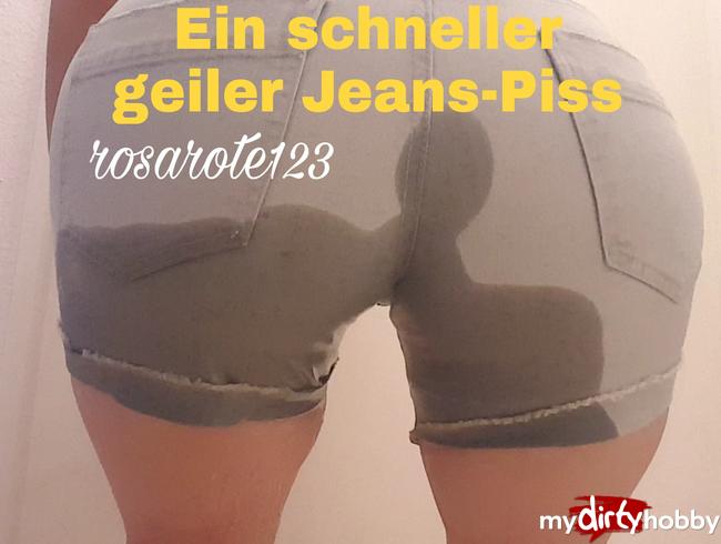Schneller geiler Jeans-Piss