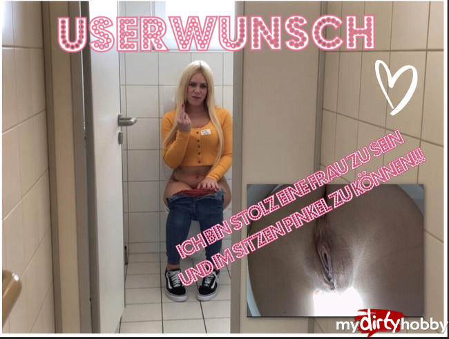 Userwunsch - Azubi Sophie geht auf Toilette - Schau mal wie süß ich Pipi mache :)