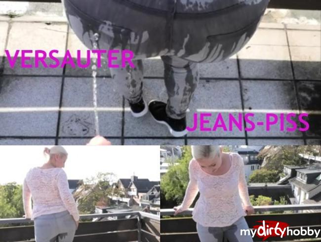 Total versauter Jeans-Piss